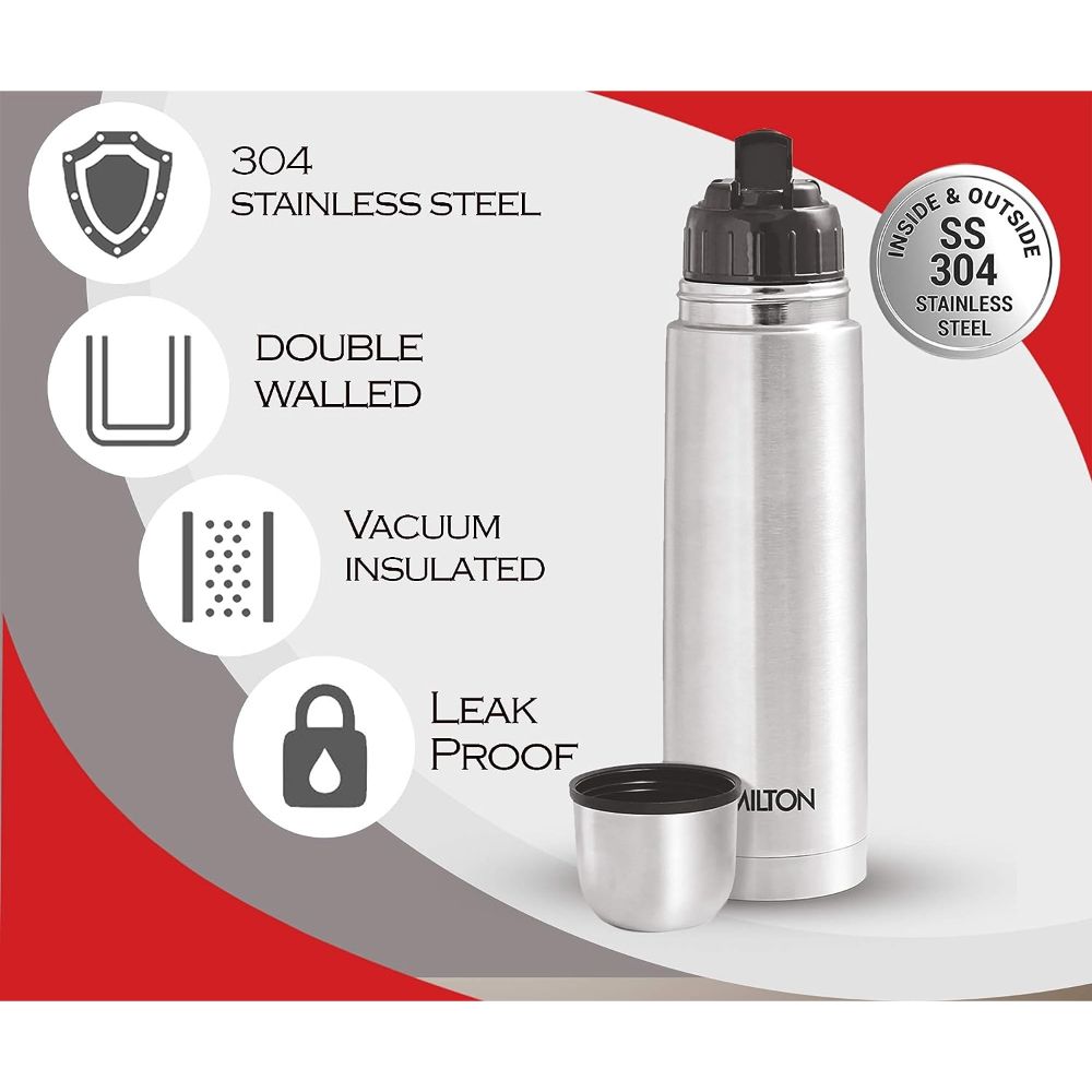 Milton Vacuum Flasks Thermosteel 1000 ml, ml, Steel Plain