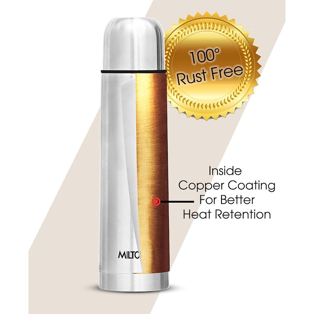Milton Vacuum Flasks Thermosteel Flip Lid 750 ml, Steelplain