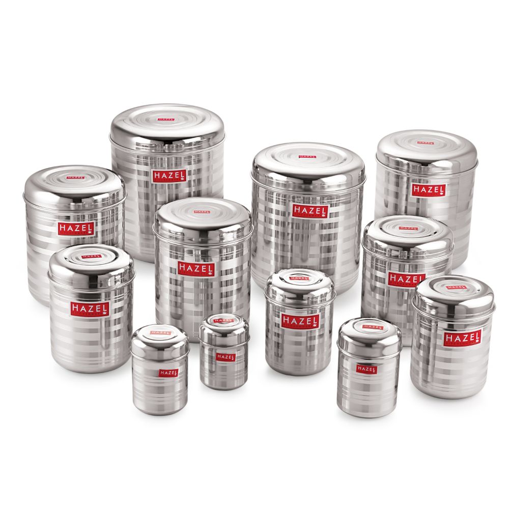 HAZEL Kitchen Storage Steel Container - 12 Pcs Set