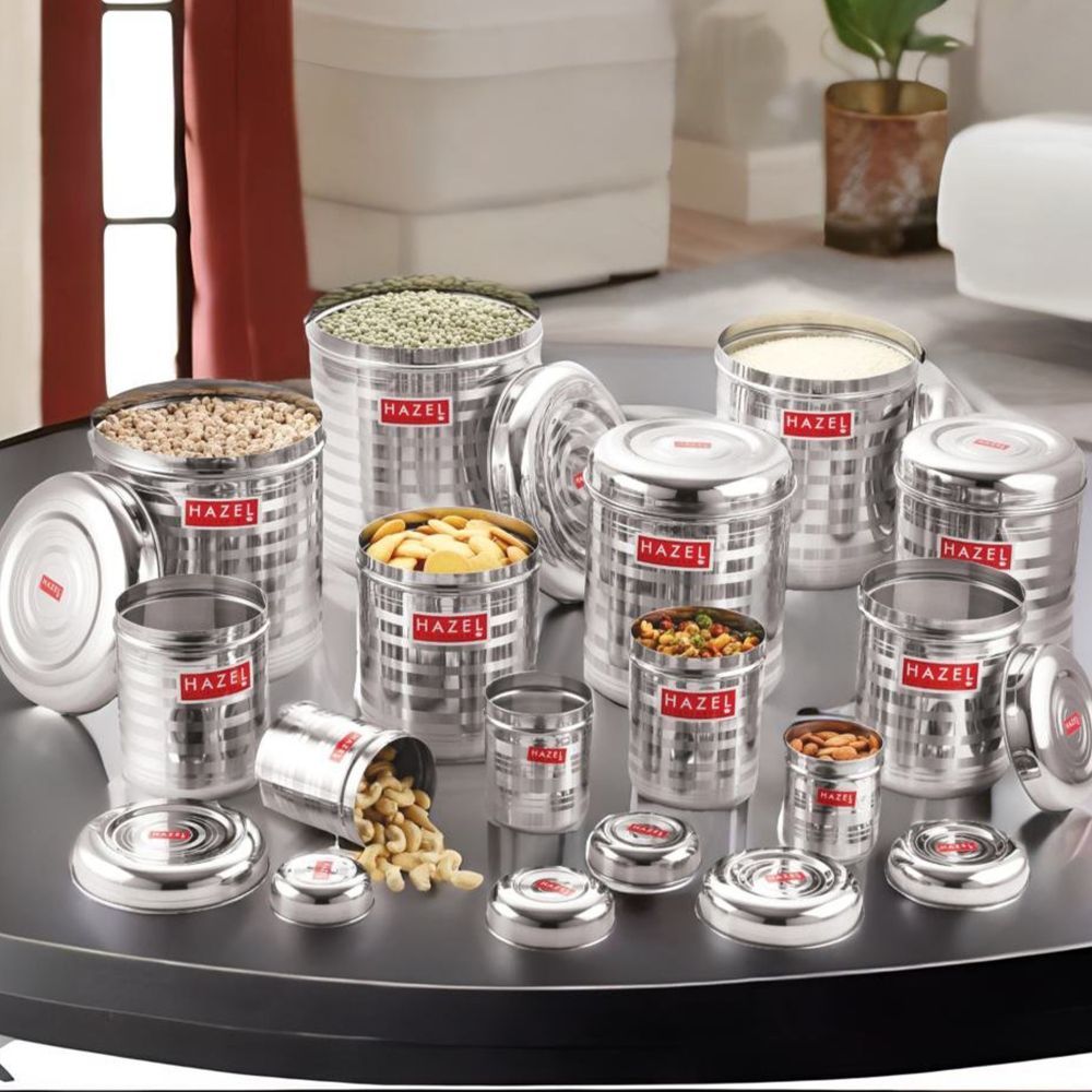 HAZEL Kitchen Storage Steel Container - 12 Pcs Set