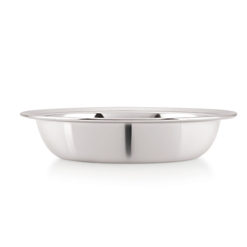 HAZEL Steel Dahi wada Mixing Bowl Set of 4 19 cm X 4.5 cm 600 ml