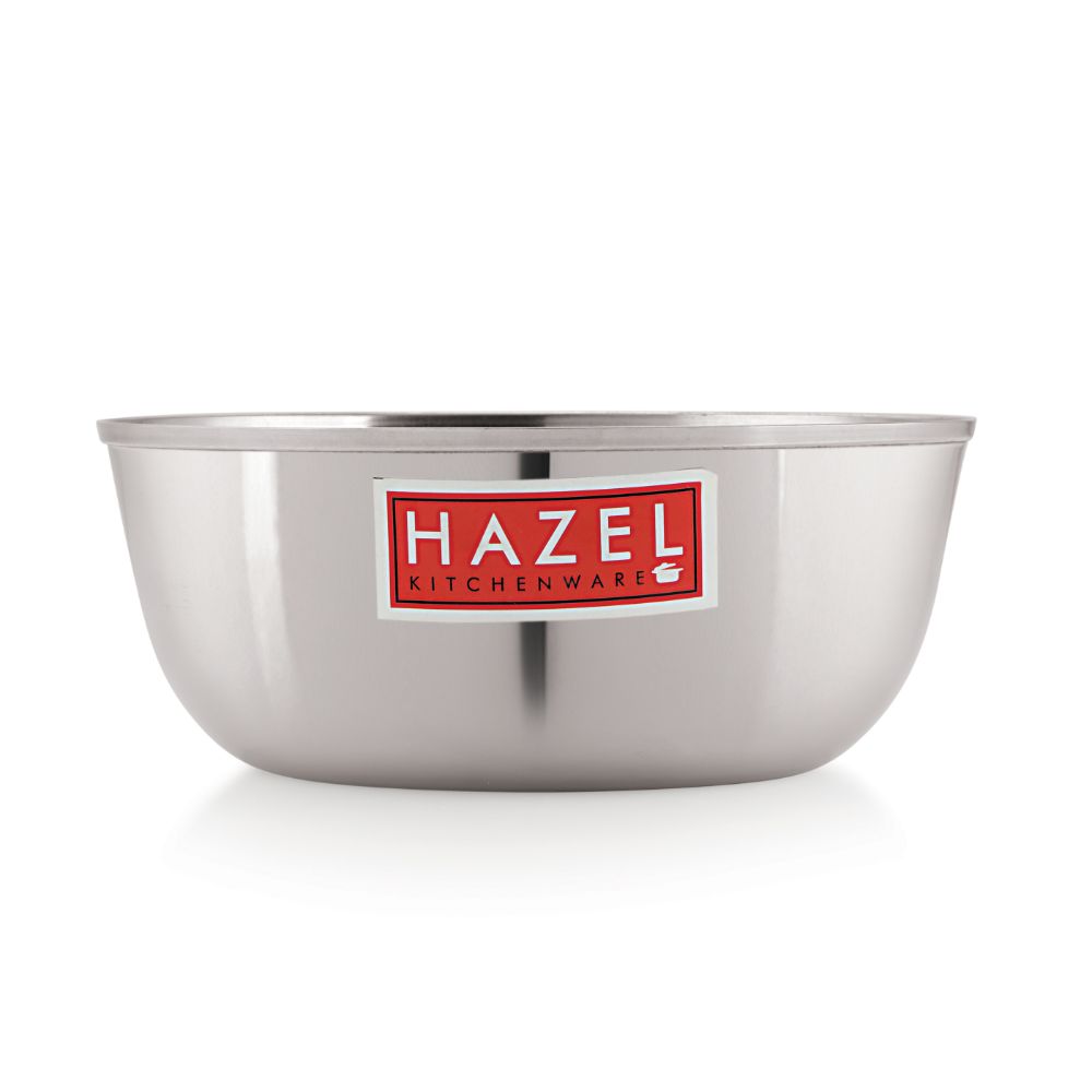 HAZEL Stainless Steel Mixing Bowl Wati Set of 3, 20 cm X 8 cm 1700 ml
