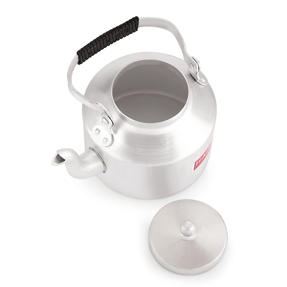 HAZEL Aluminium Indian Traditional Kettle Tea Coffee Pot Chai Maker With Handle, 20 cm, 3000 ML