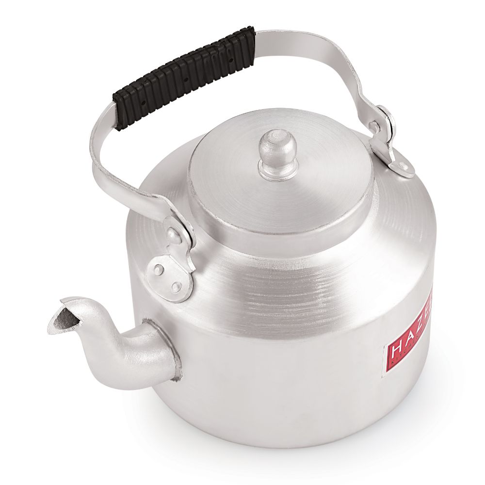 HAZEL Aluminium Indian Traditional Kettle Tea Coffee Pot Chai Maker With Handle, 20 cm, 3000 ML