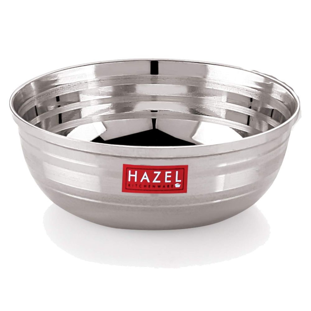 HAZEL Stainless Steel Serving Bowl Set of 4, 9 cm, 150 ml, Silver