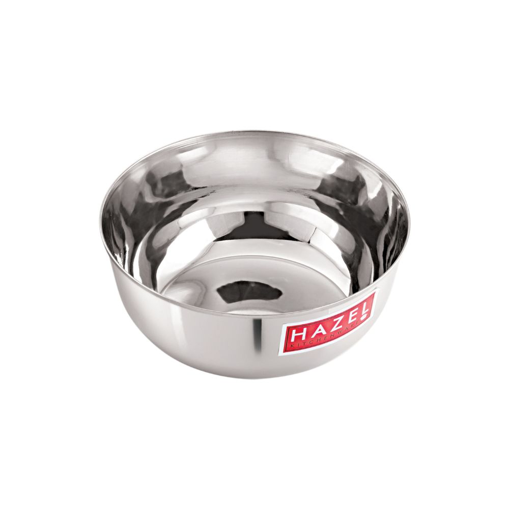 HAZEL Stainless Steel Serving Bowl | Steel Bowls For Soup, Salad, Ramen, Cereal | Steel Vati 400 ML