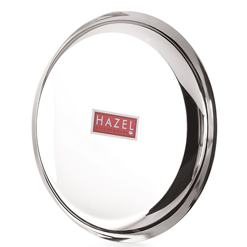 HAZEL Steel Plates For Lunch |Plates Set Steel For Dinner | Steel Plates Set, 25 cm