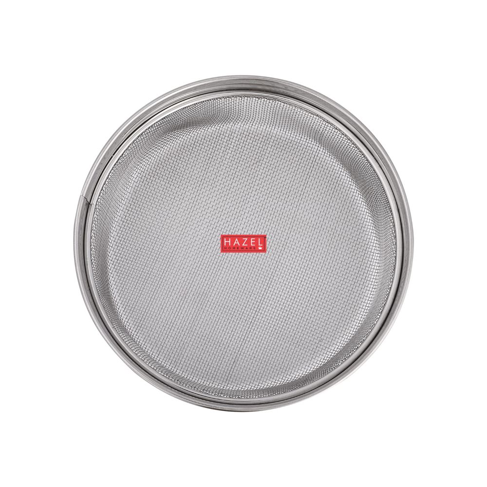 HAZEL Stainless Steel Strainer Basket Without Handle | Steel Fruits Basket | Vegetable Basket for Kitchen | Washer Colander Sieve For Kitchen | 21.5 cm