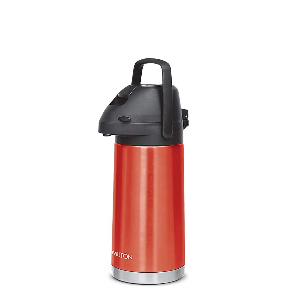 Milton Pinnacle-1600 Thermosteel Carafe Hot & Cold Vacuum Insulated Kettle, 1600 ML, Red