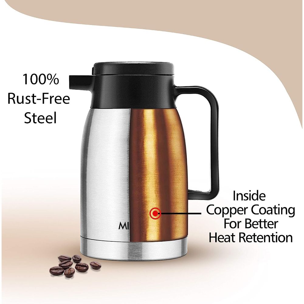 Milton Vacuum Flasks Omega Coffee Pot 500 ml, Steel Plain