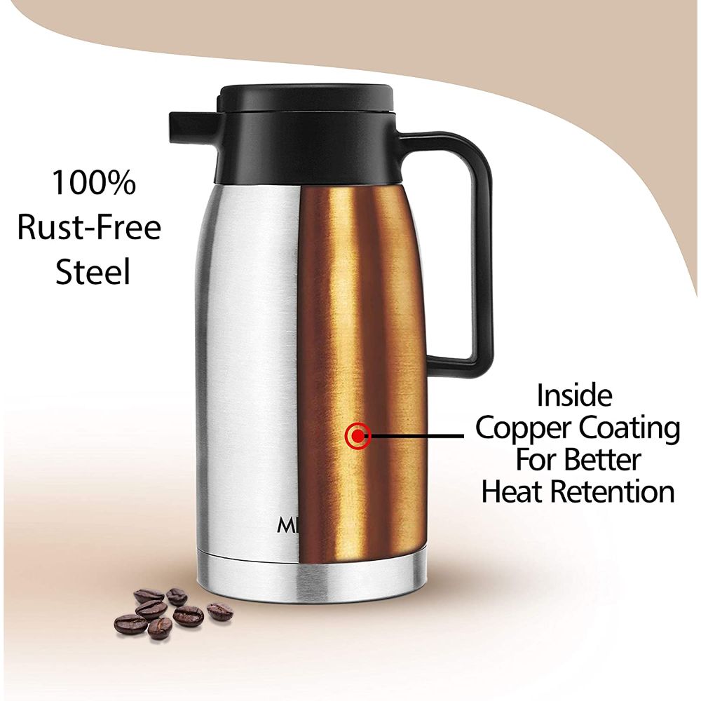 Milton Vacuum Flasks Omega Coffee Pot 700 ml, Steel Plain