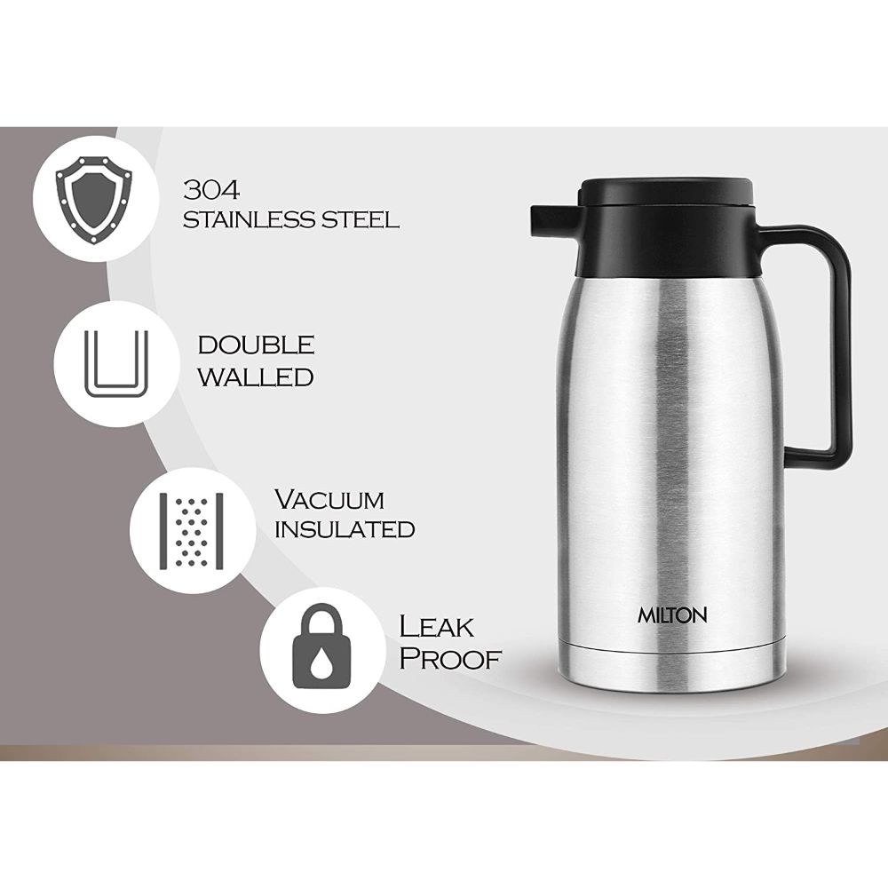 Milton Vacuum Flasks Omega Coffee Pot 700 ml, Steel Plain