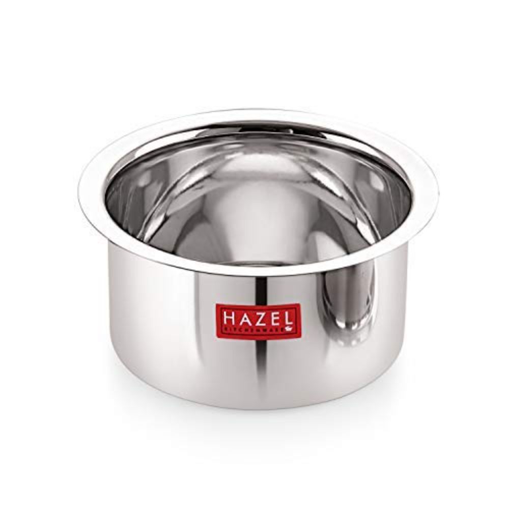 HAZEL Stainless Steel Tope with Premium Heavy Gauge Round | Bhagona for boiling set of 3