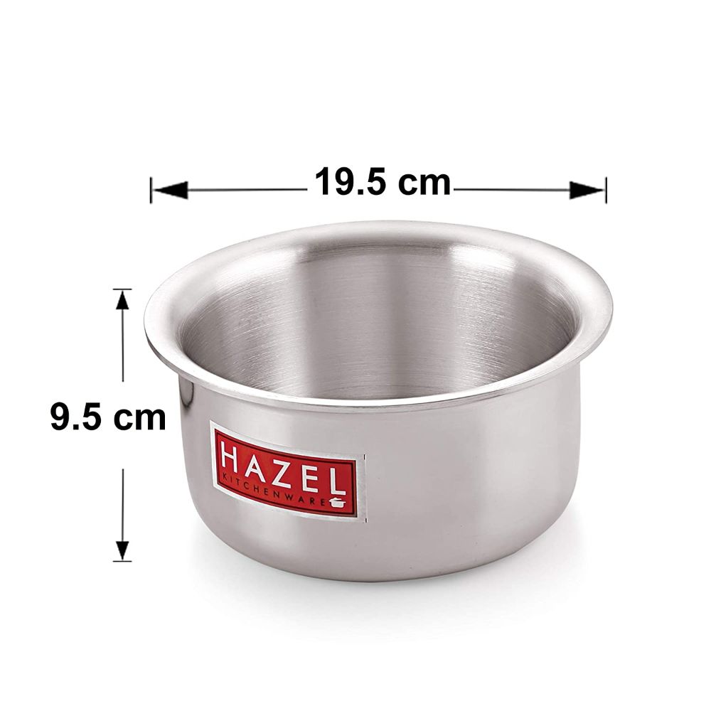 HAZEL Aluminium Tope (2000 ML, 1pc) Silver