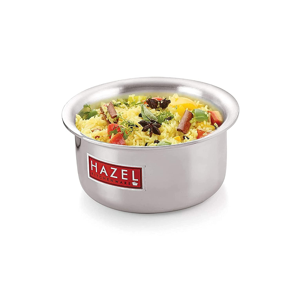 HAZEL Aluminium Tope I 875 ml Patila Set of 1, | Food-Grade Aluminium Kitchen Utensils for Traditional Indian Cooking I Daily Usage Utensils Set for Kitchen