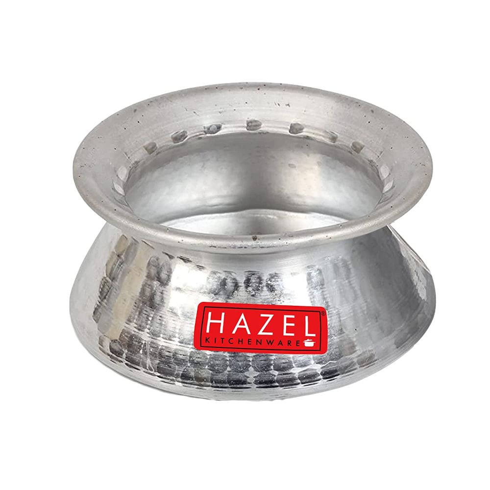 HAZEL Aluminium Hammered Finish Kadhai Handi, 1.4 Liter, Silver