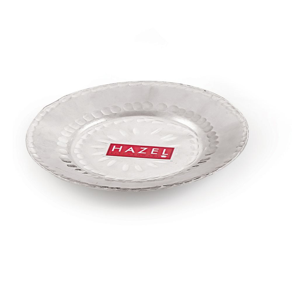 HAZEL Aluminium Langdi Patila Pot with Lid Hammered Finish Round Bottom Boiling Tope Vessels Bhagona Dekchi, 23 cm, 1700 ML