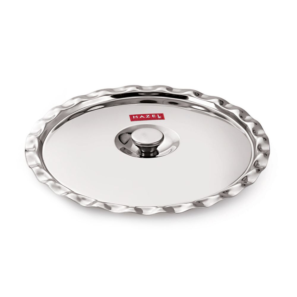 HAZEL Stainless Steel Utensil Cover Lid, 21 cm, Silver