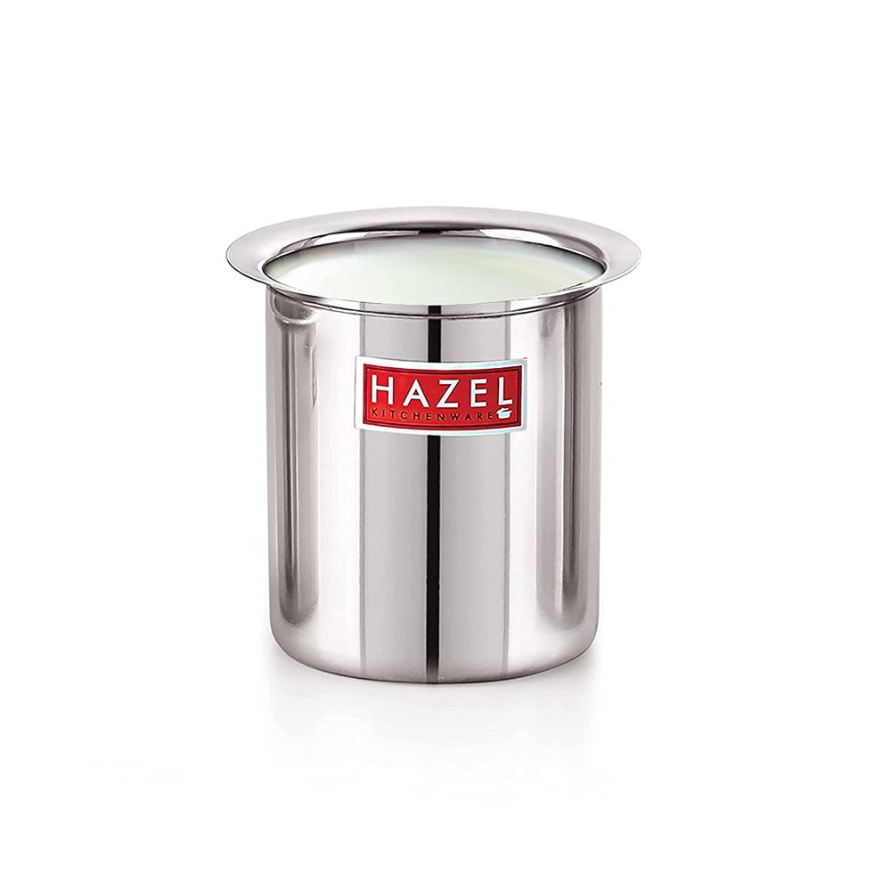 HAZEL Steel Milk Pot | Stainless Steel Milk Boiler Container | Milk Boiling Vessel Gunj for Kitchen, 6000 ML
