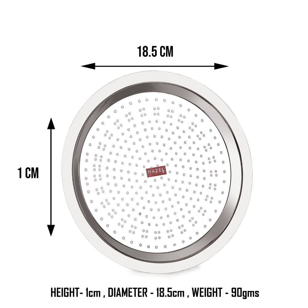 HAZEL Stainless Steel Cover Lid with Hole Chiba Ciba For Topes Pots, 18.5 cm, Silver