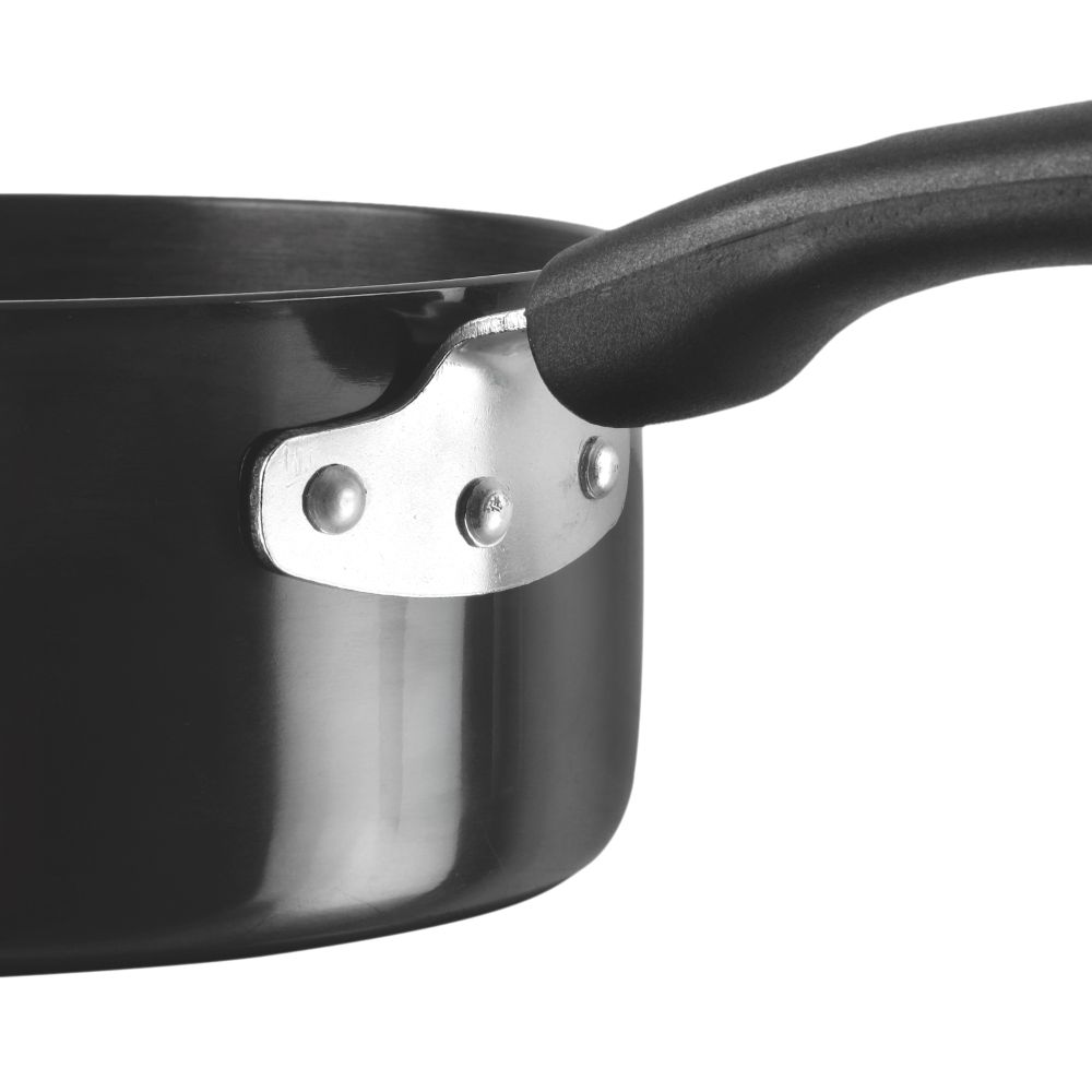 Vinod Hard Anodised Induction Friendly Saucepan with Glass Lid 16 cm- 1.7ltr