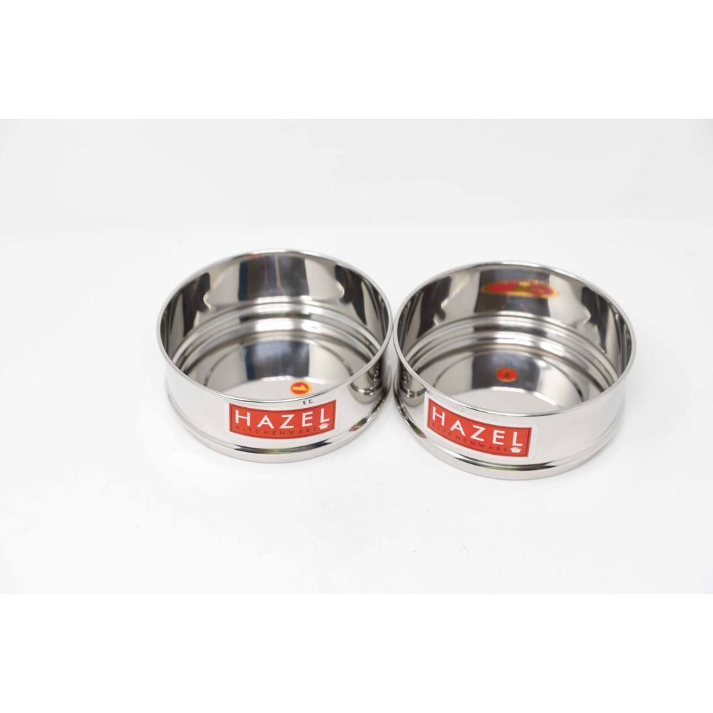 HAZEL Stainless Steel Cooker Dabba | Round Dabba for Cooker set of 2