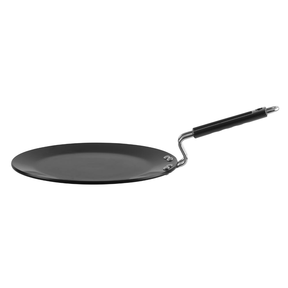 Vinod Hard Anodized Concave/Roti/Paratha Tawa (25cm), Black (4.2MM Thickness), Aluminium