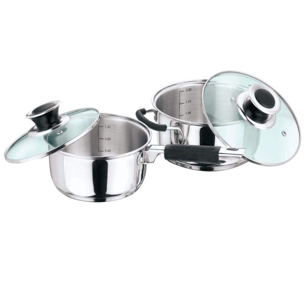 Vinod Cookware MasterChef Sauce Pan with Sauce Pot, Stainless Steel