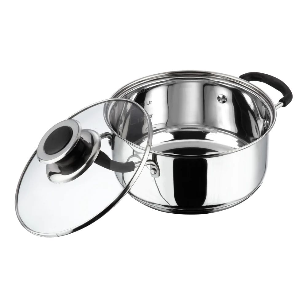 Vinod Cookware MasterChef Sauce Pan with Sauce Pot, Stainless Steel