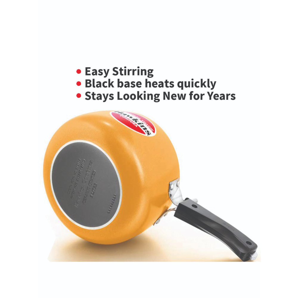 Hawkins Contura Ceramic- Coated Contura 3 Ltr Mustard Yellow Pressure Cooker