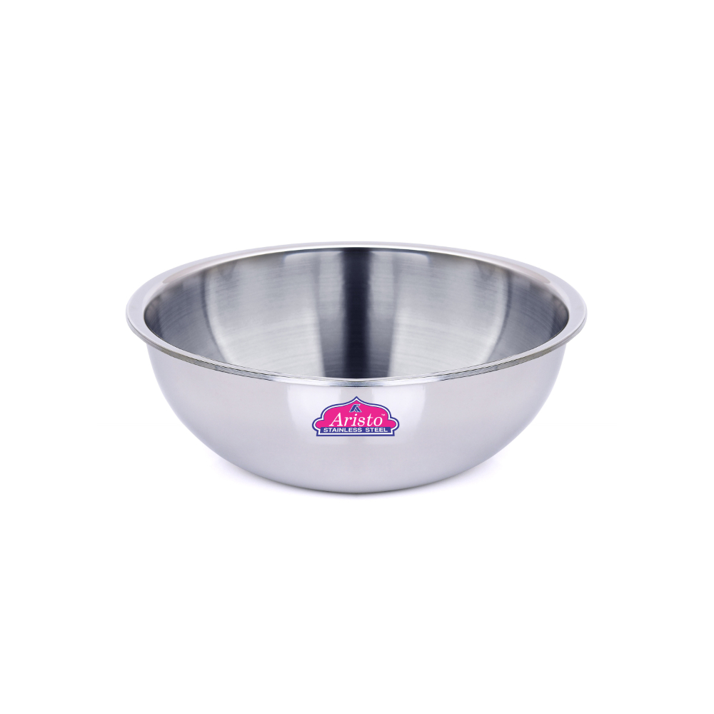 Aristo Triply Induction Friendly Tasra With Stainless Steel Lid, Silver, 18.5 cm, 1.2 Litre