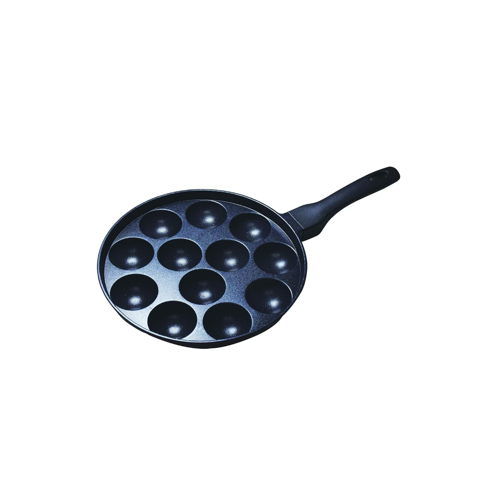 Aristo Aluminium Non Stick Appam Patra 12 Cups With Glass Lid