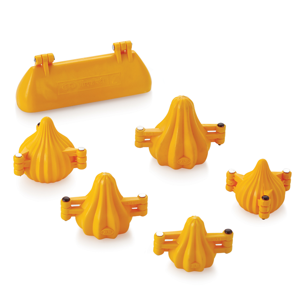 DS Plastic Modak Mould Sancha Sacha Patti Strip and 5 Different Size Modak Moulds For Chocolate and Mithai