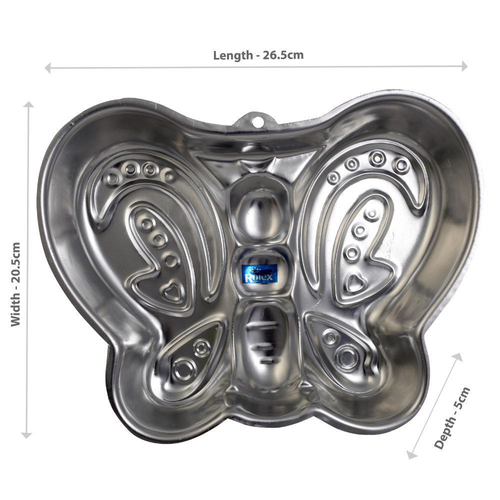 Rolex Aluminium Cake Mould Pans Butterfly 1 Kg. Cake