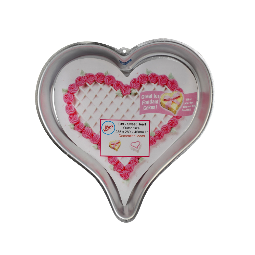 Rolex Aluminium Cake Mould Pans Sweet Heart
