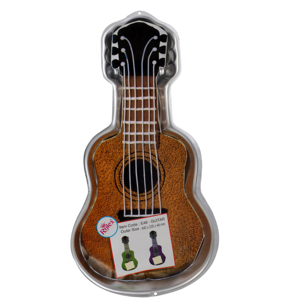 Rolex Aluminium Cake Mould Pans Guitar Big 1.5 - 2 Kg. Cake