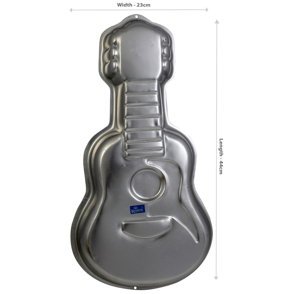 Rolex Aluminium Cake Mould Pans Guitar Big 1.5 - 2 Kg. Cake