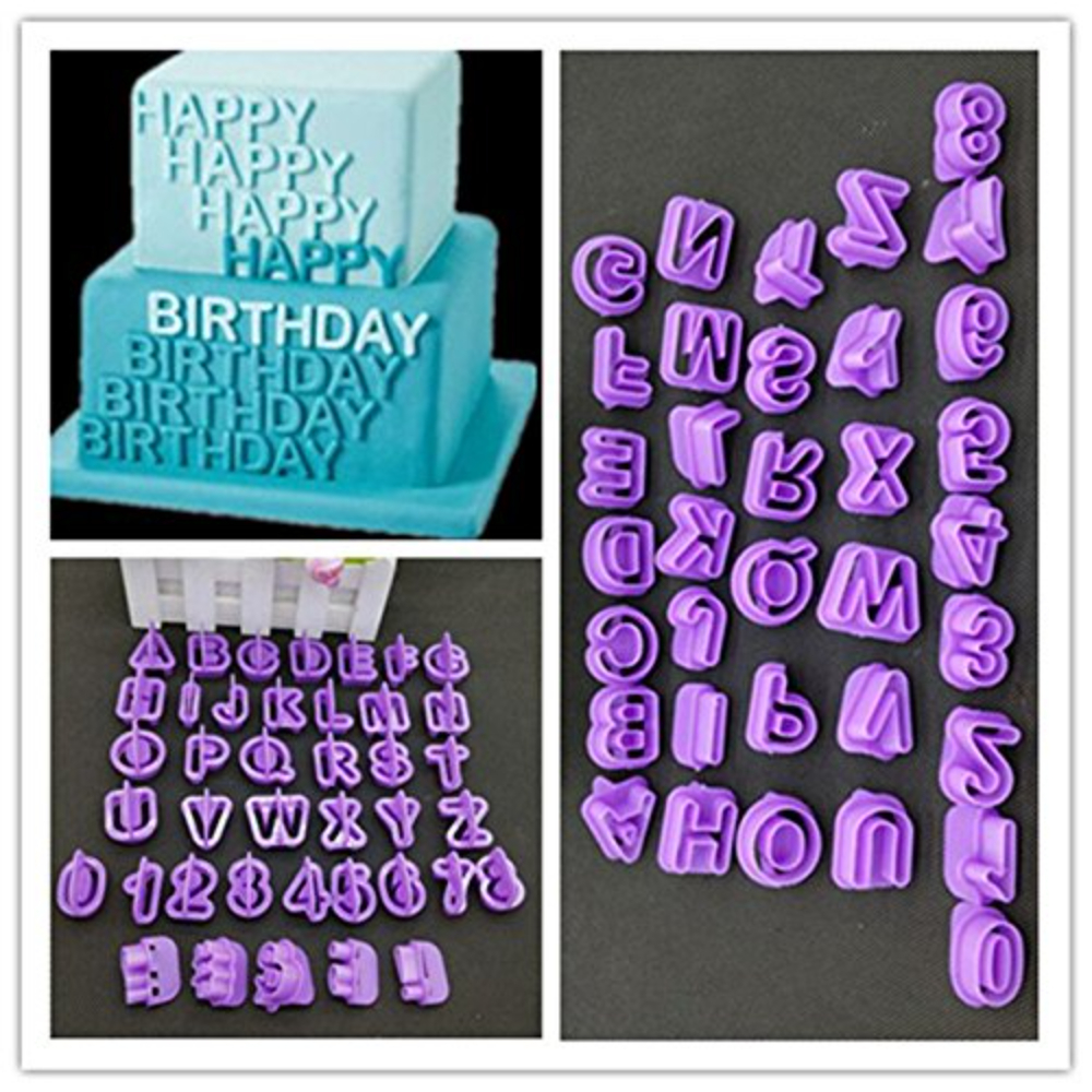 HAZEL Alphabets & Numbers Cookie Cutter Small Mould- 40 Pcs (2.5cmX1cm)