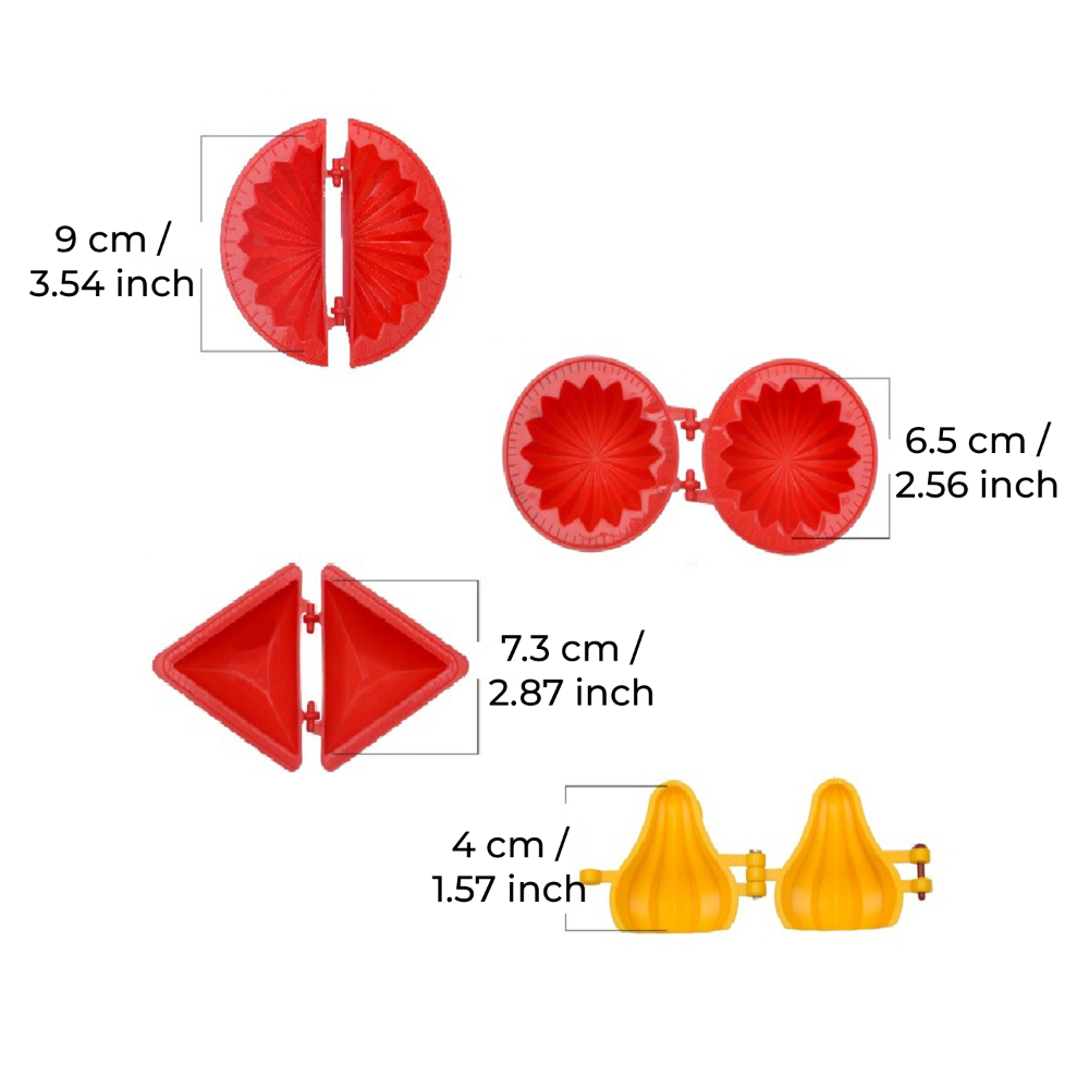 DS Karanji Modak Jumbo Kachor and Samosa Sancha Mould, Plastic