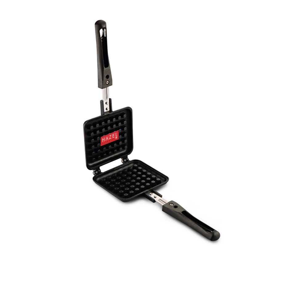 HAZEL Marvy Aluminium Waffle Maker | Mini Waffle Maker For Home | Non Stick Waffle Maker Easy Cook| Non Electric Waffle Mold For Gas Stove