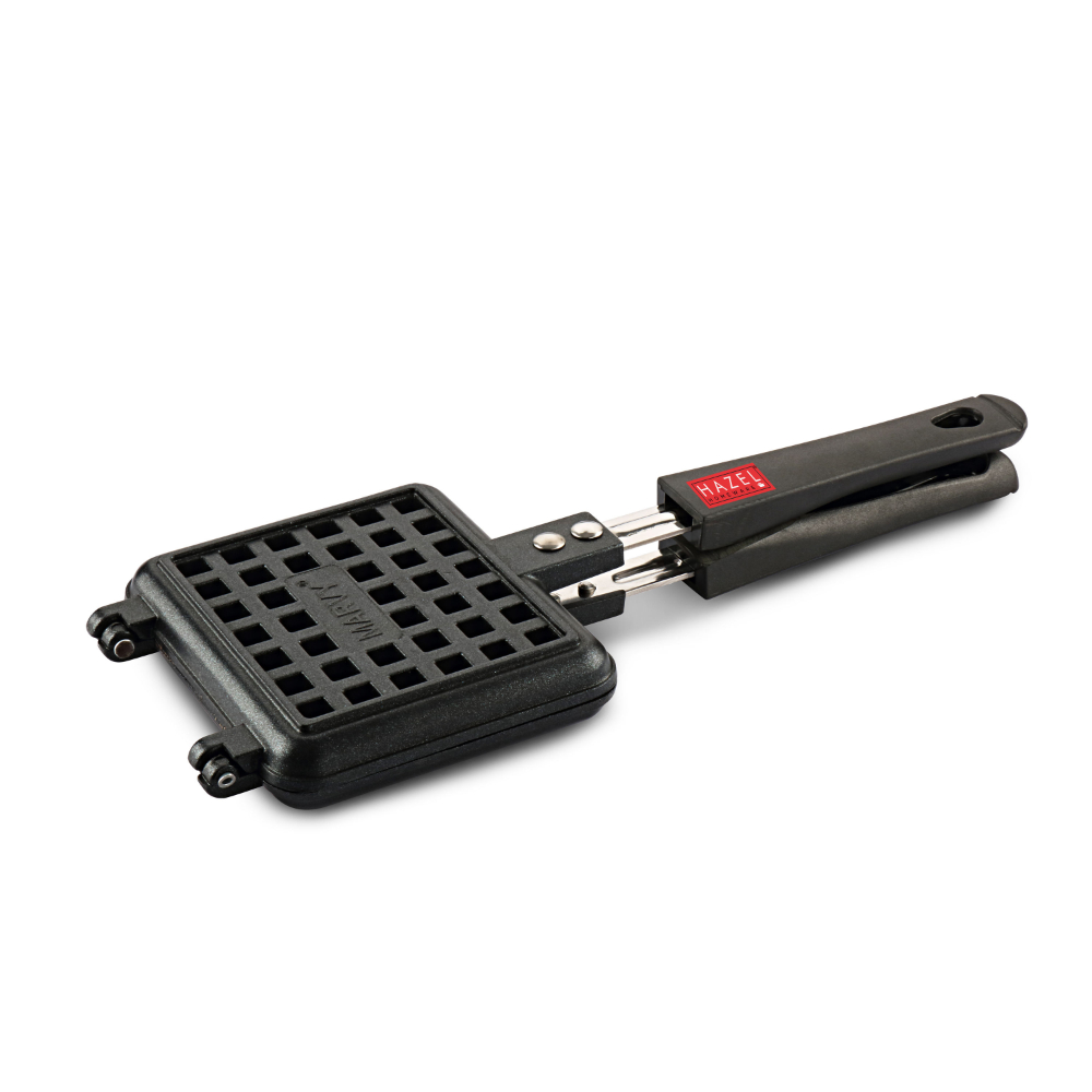HAZEL Marvy Aluminium Waffle Maker | Mini Waffle Maker For Home | Non Stick Waffle Maker Easy Cook| Non Electric Waffle Mold For Gas Stove