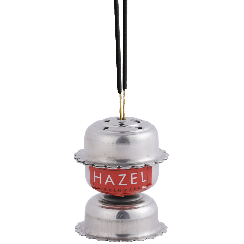 HAZEL Agarbatti Stand for Pooja | Incense Stick Holder | Udbatti Ghar Agardan | Stainless Steel Agarbatti Ghar for Puja For Home Mandir (4 x 5.5 cm)