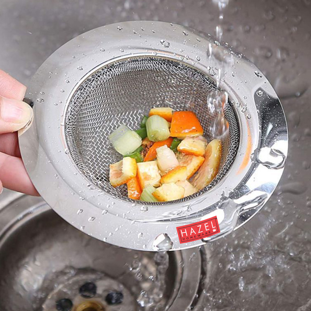 HAZEL Steel Kitchen Sink Strainer | Sink Filter for Waste | Wash Basin Drainer Filter | Stainless Steel Stopper Jali For Kitchen | 6 cm