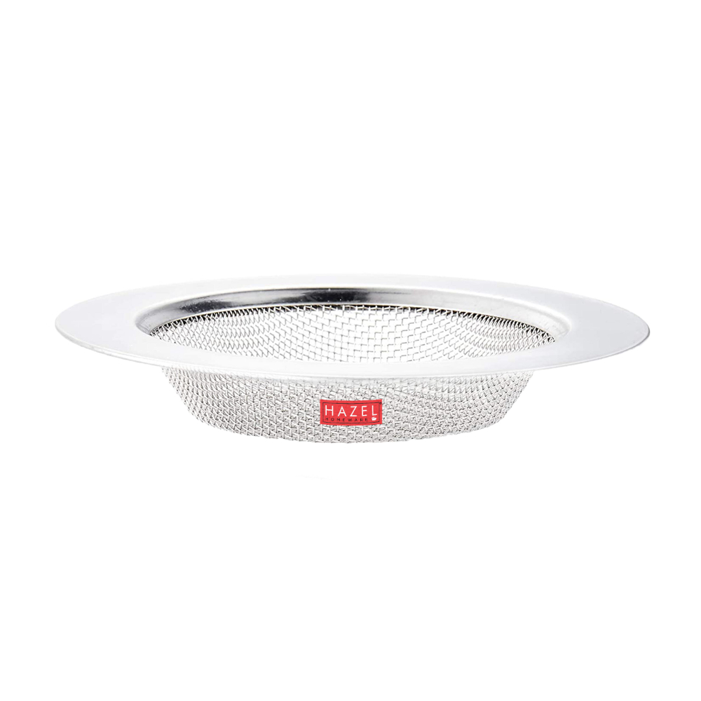 HAZEL Steel Kitchen Sink Strainer | Sink Filter for Waste | Wash Basin Drainer Filter | Stainless Steel Stopper Jali For Kitchen | 9.3 cm