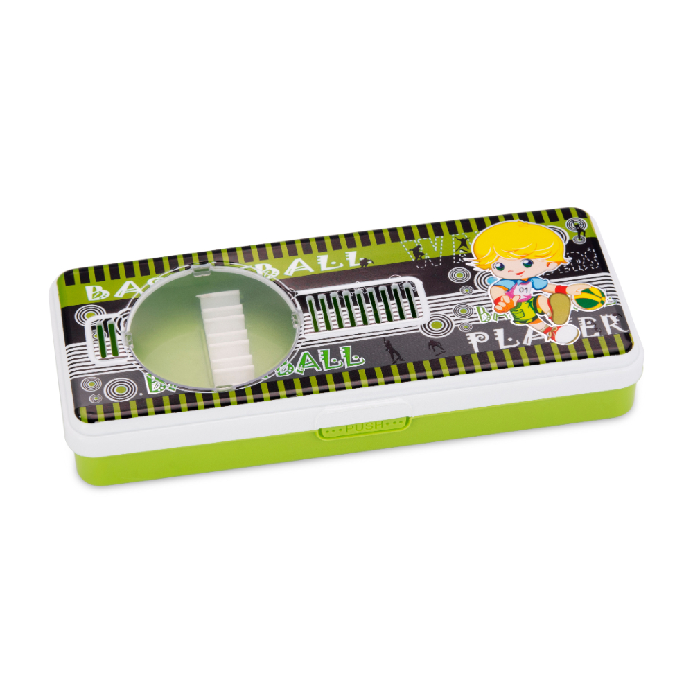 HAZEL Pencil Box for Art Organizer and Storage | Creative Crayon Box for Stationary Box | Compass Box with Separator for School Kids, Green