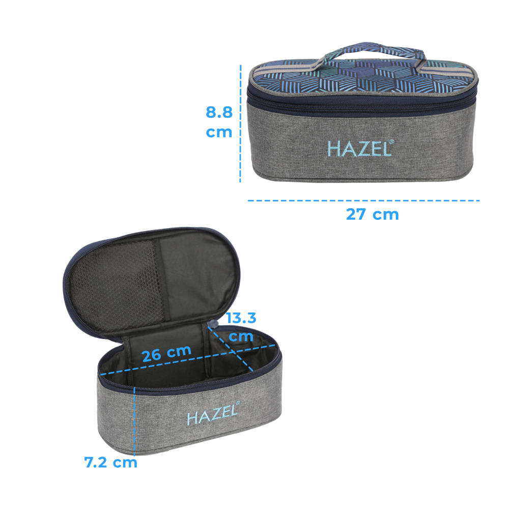 HAZEL Lunch Bag for Office Men and Women | Lenght 27 cm x Height 8.8 cm Water Resistant Tiffin Bag for Kids to School | Tiffin Cover Bag Only, Flat Bag