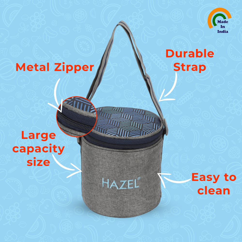 HAZEL Launch Bag for Office Men and Women | Wter Resistant Tiffin Bag for Kids to School | Tiffin Cover Bag Only, Standing Bag