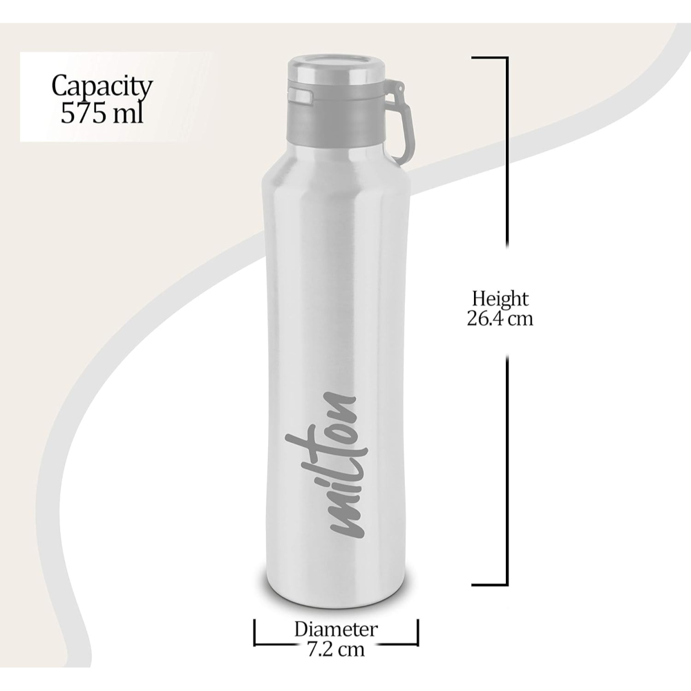 Milton Gulp 600 Thermosteel 24 Hours Hot or Cold Water Bottle, 575 ML, Pink