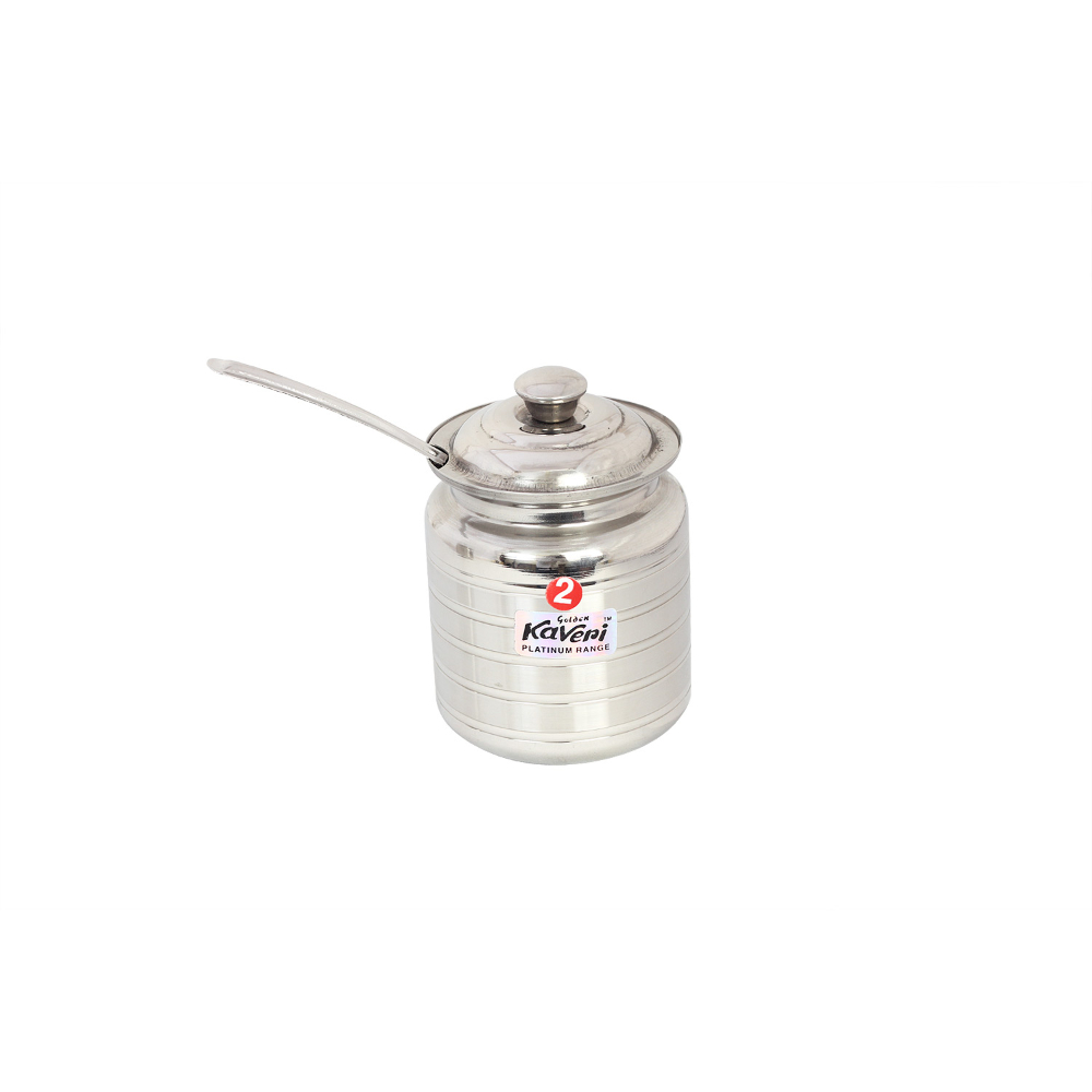 Kaveri Stainless Steel Kitchen Storage Ghee Dani Oil Pot Container, 350 ML