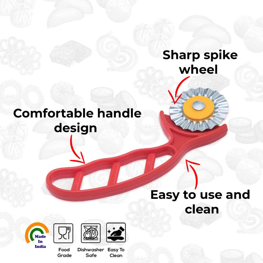DS Plastic Roller Cutter for Pizza Cutter, Pastry Cake Slicer & Sandwich